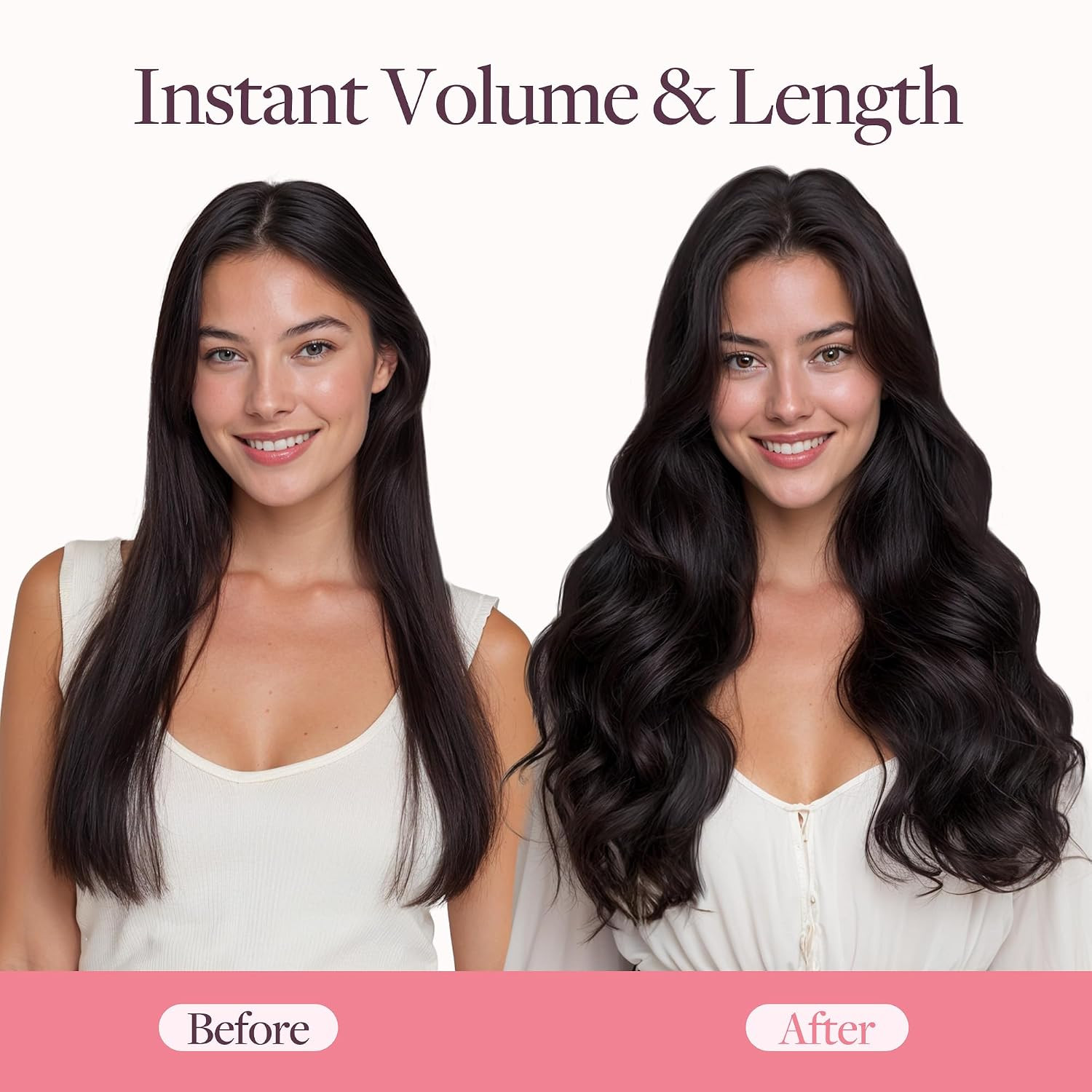 GOO GOO Butterfly Weft Hair Extensions Human Hair, Invisible Genius Weft Hair Ex