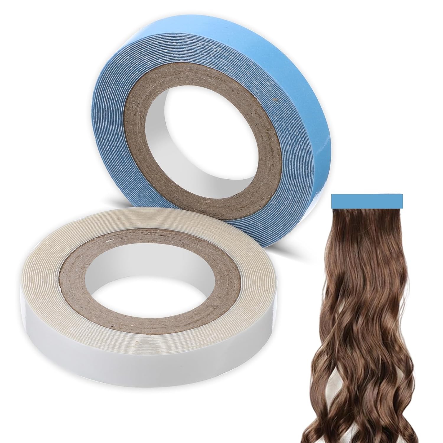2 Rolls Hair Extension Tape, 3yard Adhesive Replacement Tape for Hair Extensions
