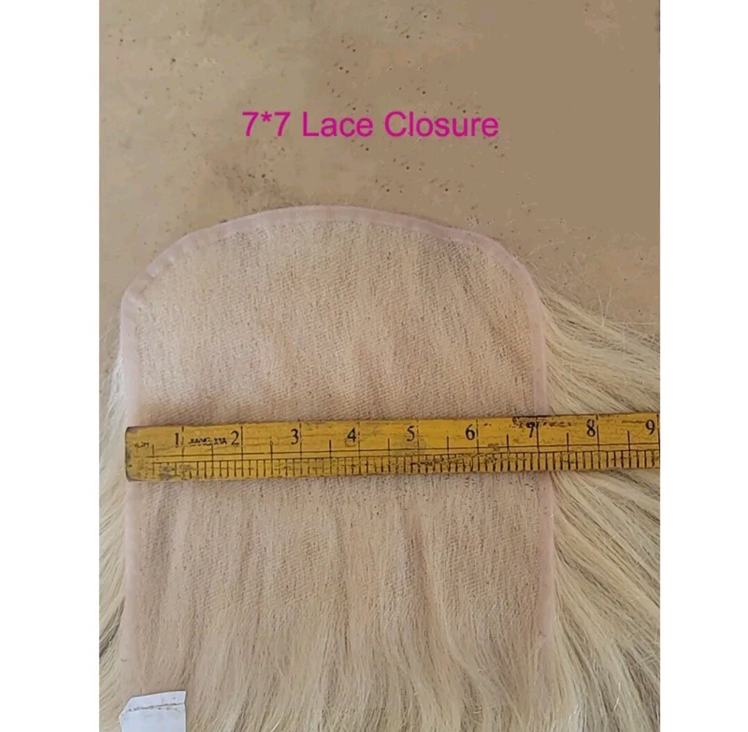 PERUVIAN PURE BLONDE 613# LACE CLOSURE 4X4/5X5/6X6/7X7/13X4/13X6 STRAIGHT/B WAVE