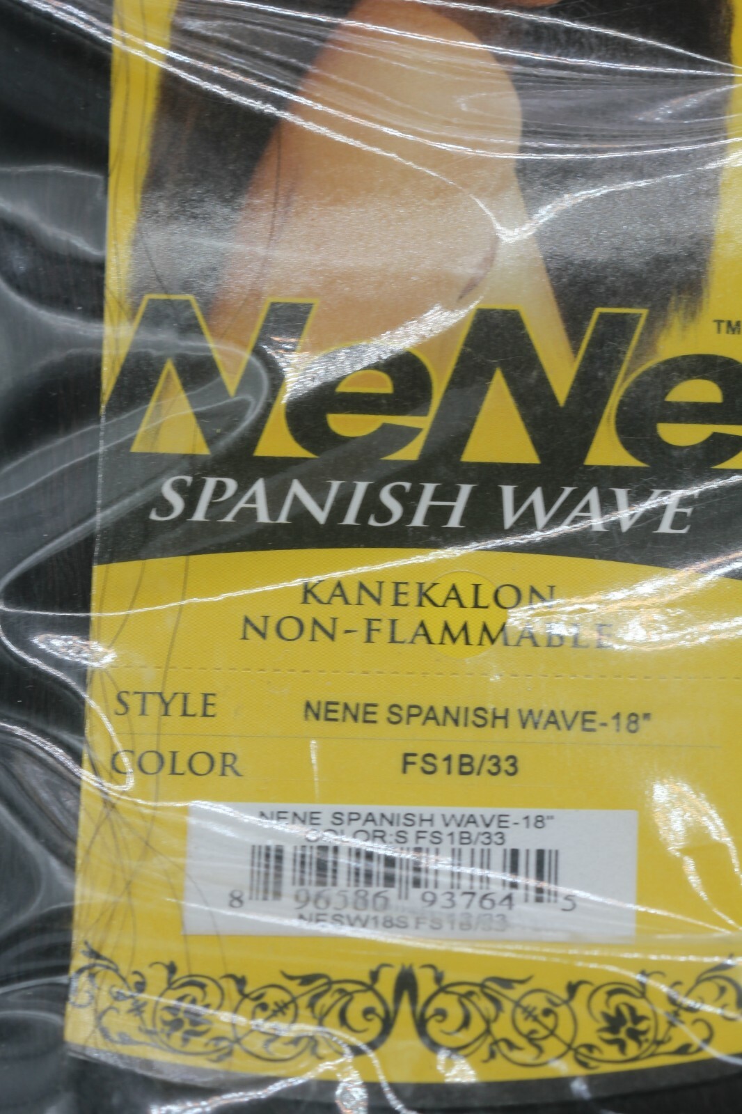 Nene Spanish WAVE Kanekekalon Non Inflammable Touch Feel Human Hair 18 ” ~ H16