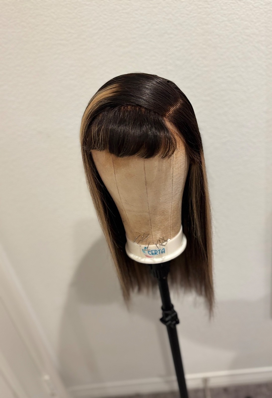 13×4 18 inch Brazilian Straight Balayage Highlight Hair Transparent Lace Front
