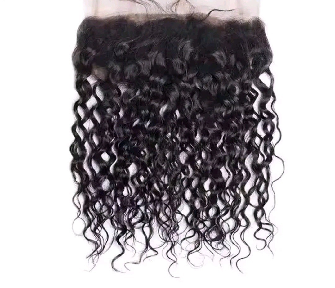 12A 24INCHES 360 LACE FRONTAL BRAZILIAN INCH NATURAL COLOUR 1B# WATER WAVES 120g
