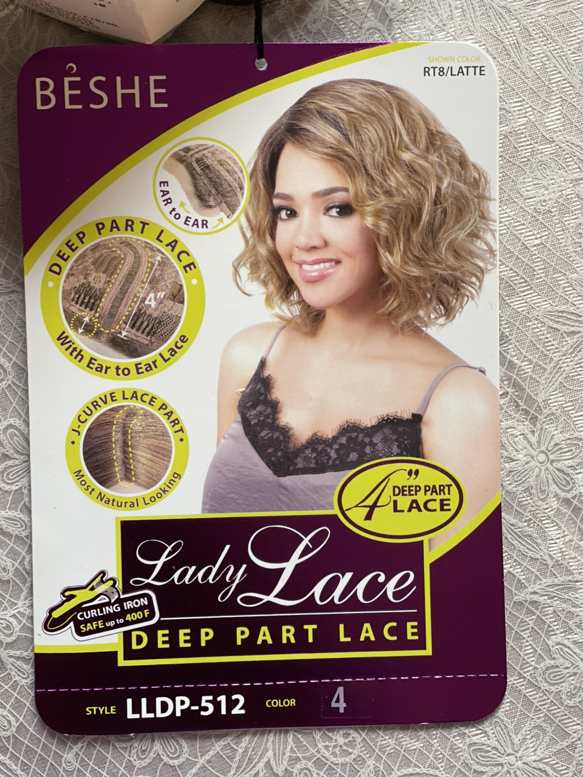 Deep Part Lace Wig Bob Color 4 Lady Lace Beshe Ear to War Lace