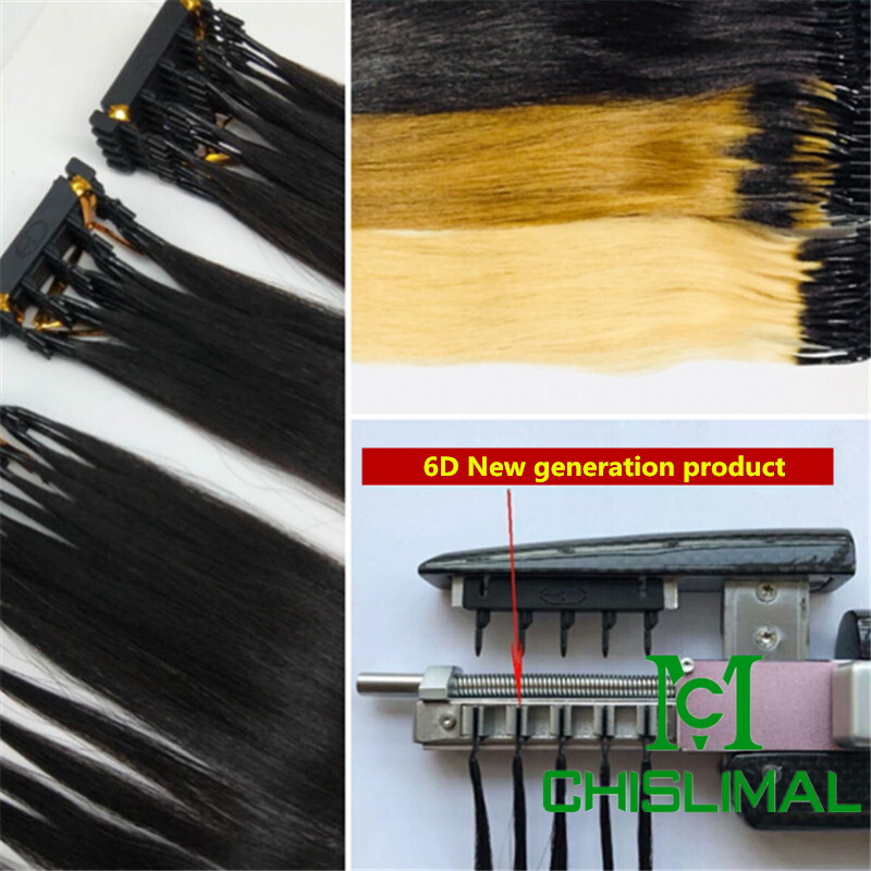 5Strands/row 20g Remy hair New 6D Human Hair Extensions Prebonded dark blonde