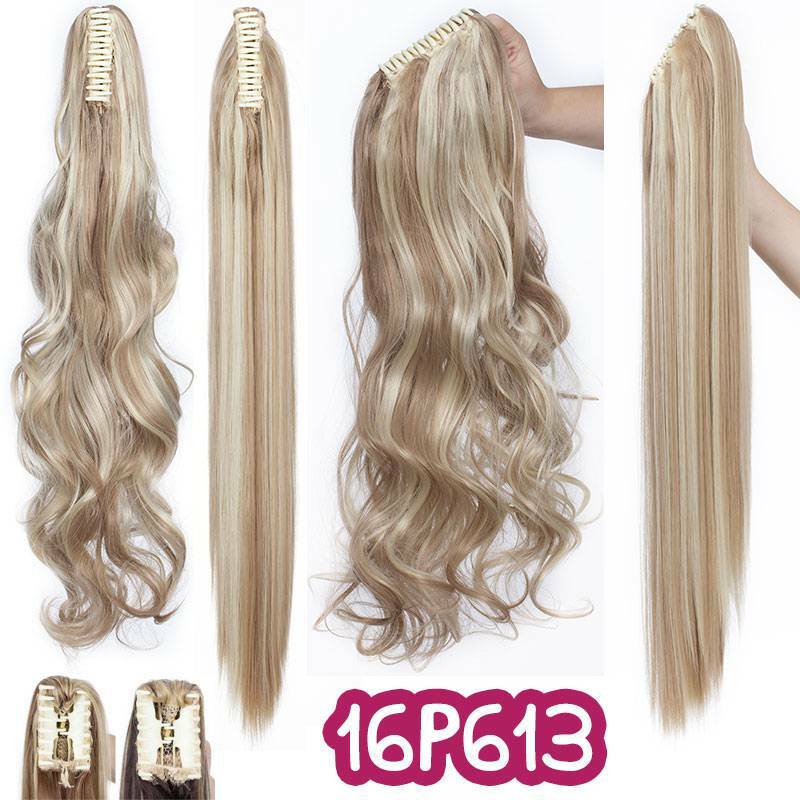 Thick Claw on Ponytail Hair Piece Clip in Hair Extension As Human Hair For Woman