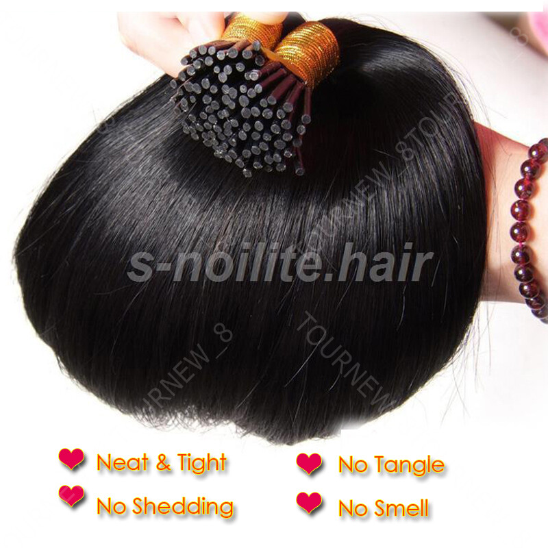 300s Thick Bonds I Tip Nano-Micro Ring Remy Human Hair Extensions Full Head Soft