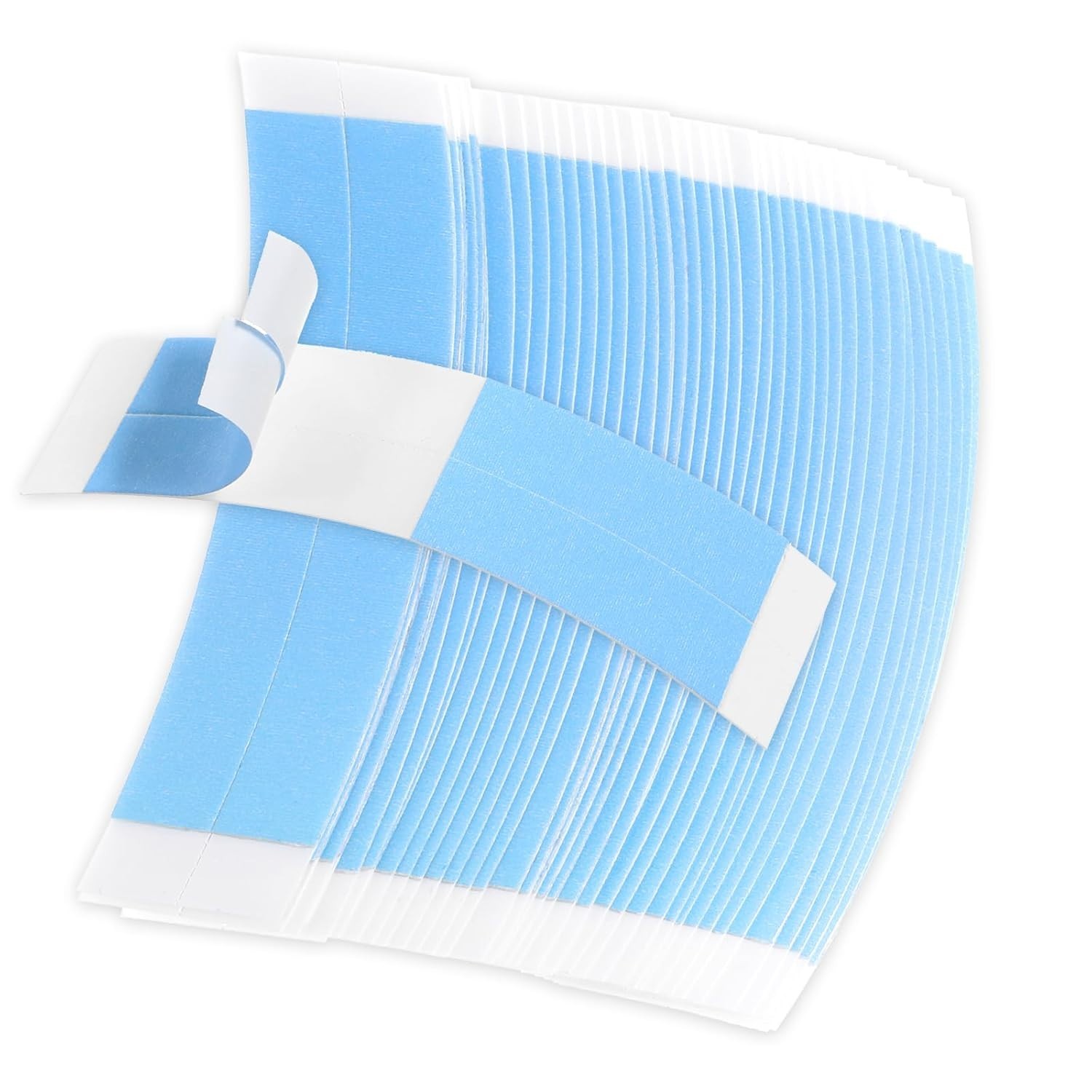 60 Pcs Waterproof Double-Sided Wig Tape for Lace Wigs & Toupees (Blue)
