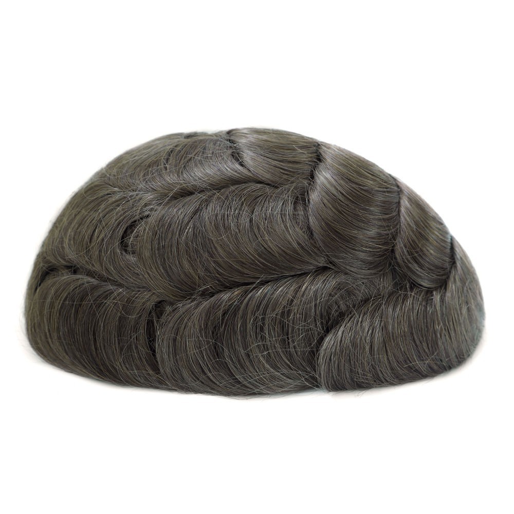 Toupee for Mens Human Hair Replecement System Injection Skin 10-12mm Hairpieces