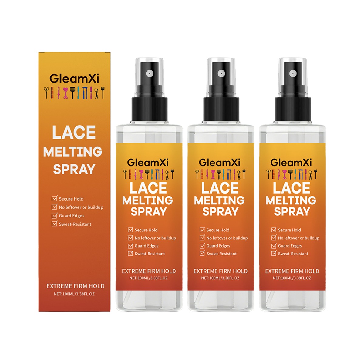 Lace Melting Spray, Melting Spray for Lace Wigs, Lace Bond Adhesive Spray 100ml