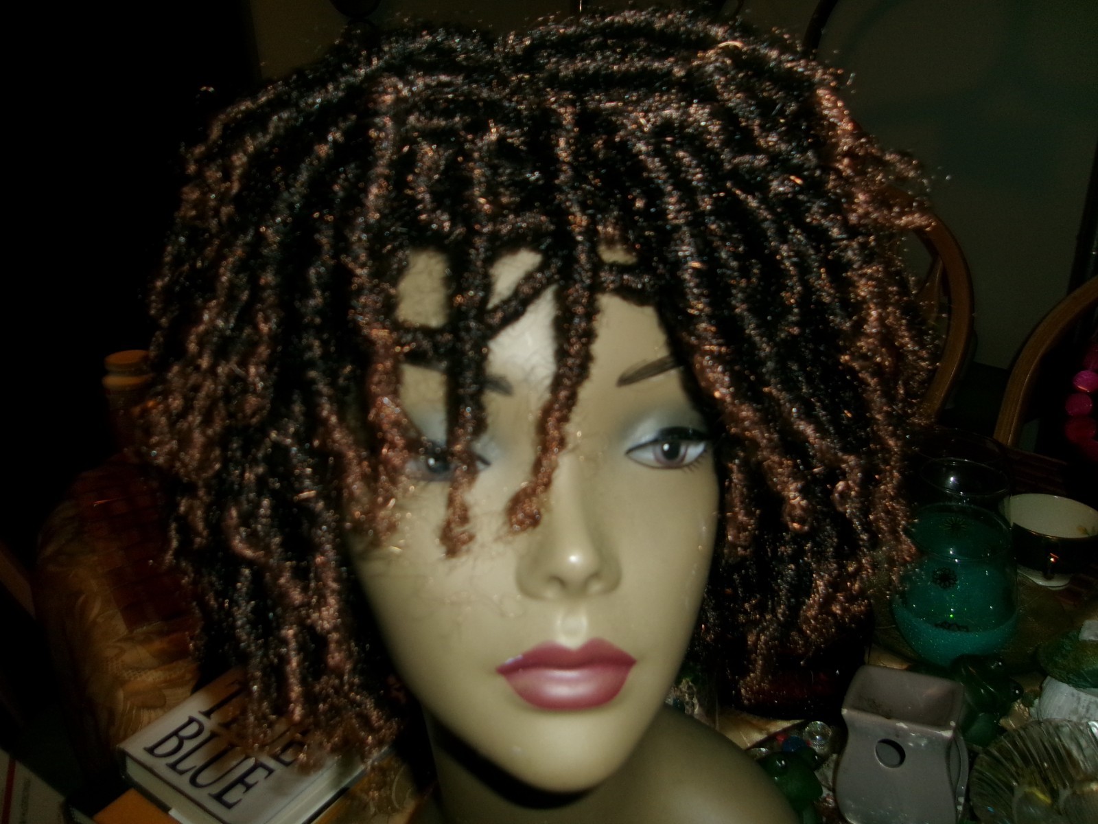 Black Women Twist Braided Dreadlock Braiding Short 12” Crochet Wig