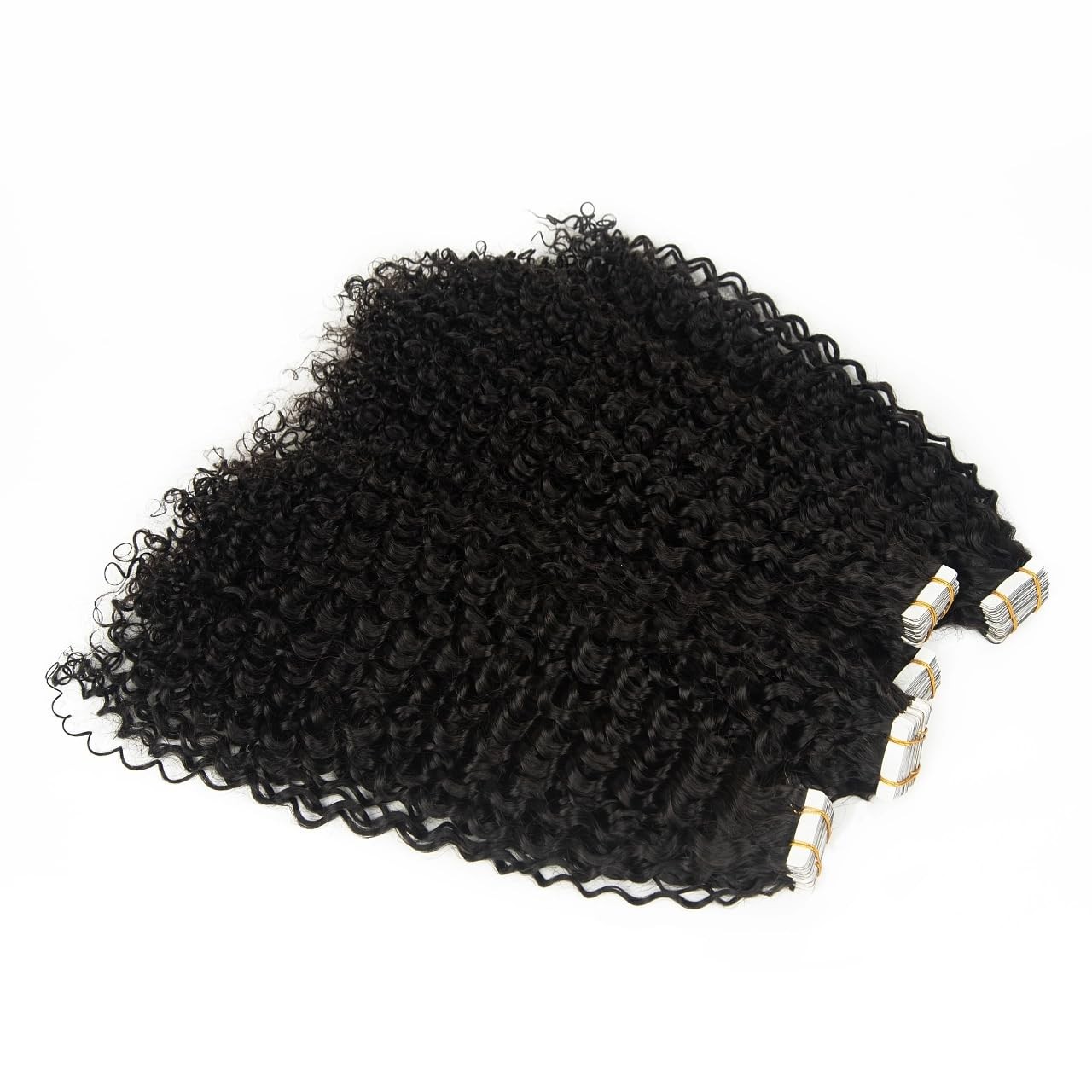 Smartinnov Afro Curly Tape In Hair Extensions Human Hair 18 Inch Seamless Skin