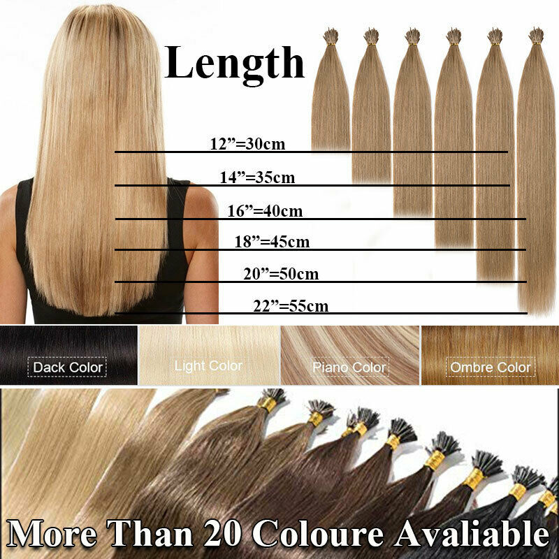200 Strands I Tip Stick Pre-bonded Keratin 100% Remy Human Hair Extensions THICK