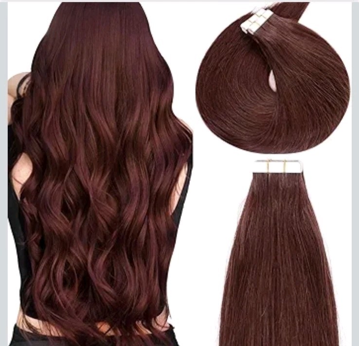 20Pcs #99J 100% Remy Human Hair,Seamless 22 inches extension.