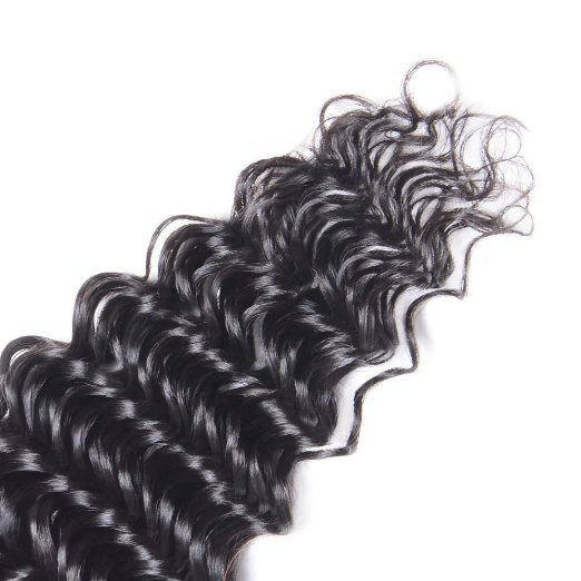 Black Deep Wave Brazilian 100 Human Hair Weft (10″-30″)