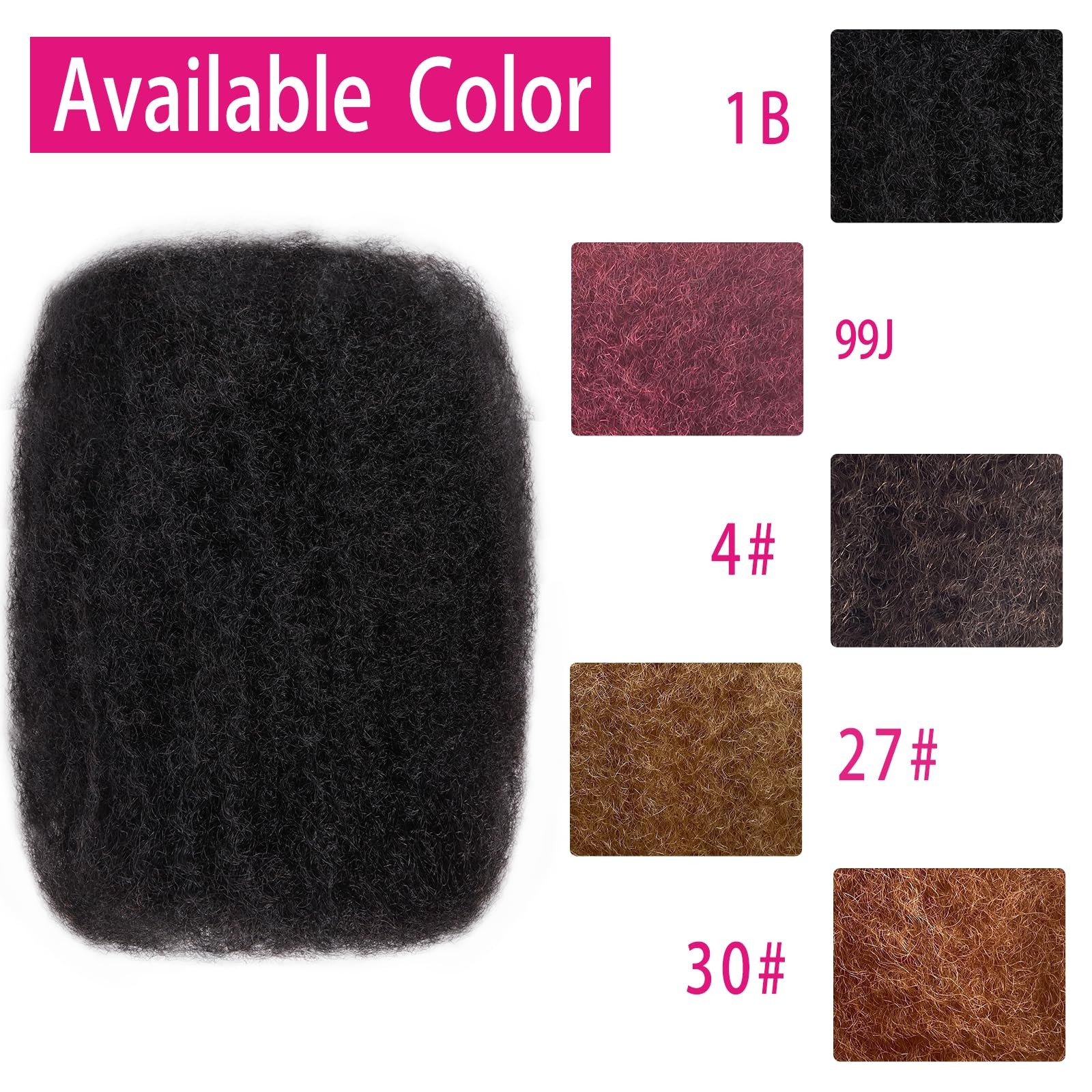 Afro Kinkys Bulk Human Hair For Braiding Afro Kinky-Curly Human Hair Bulk For Mi