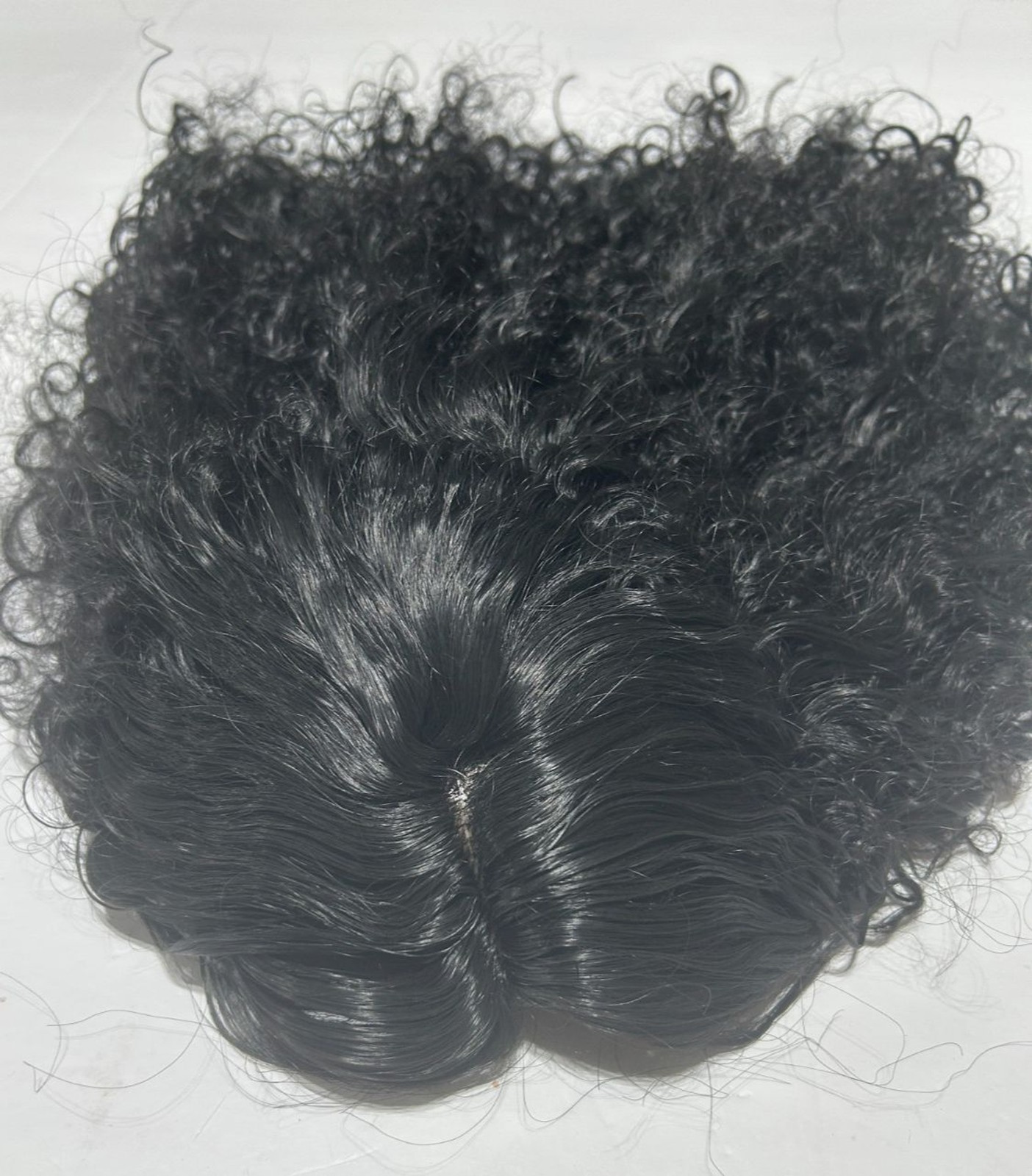 Black Kinky Curly Lace Front Wig Long Deep Wave Synthetic Hair Adjustable Cap NE