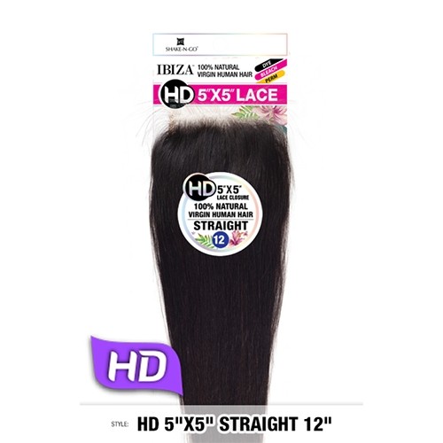 100% Virgin human hair- HD 5″X5″ Straight Lace Closure