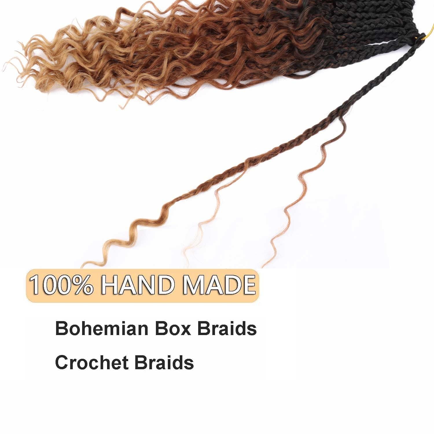 8 Packs Goddess Box Braids Crochet Hair Crochet Box Braids with Curly Ends Bo…