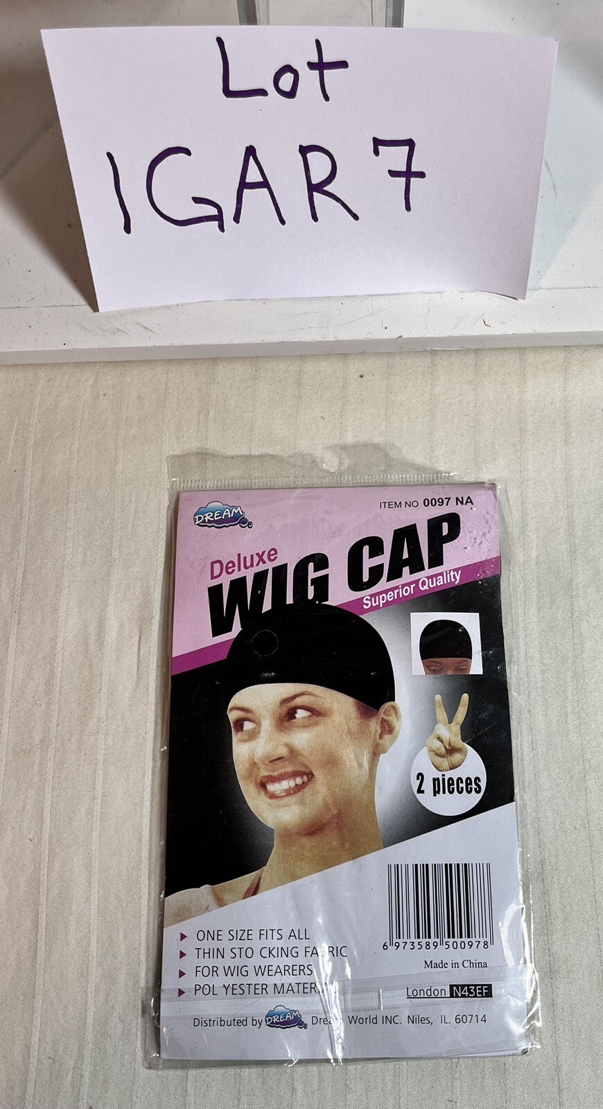 Dream Deluxe Wig Cap One Size Fits Most- 2 Pieces -Beige-0097 NA-1Pack
