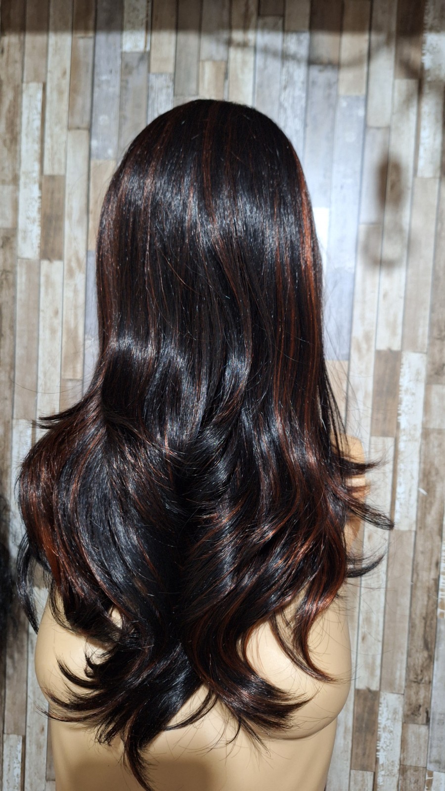 Human Hair Blend Wig. 26 Inches Long