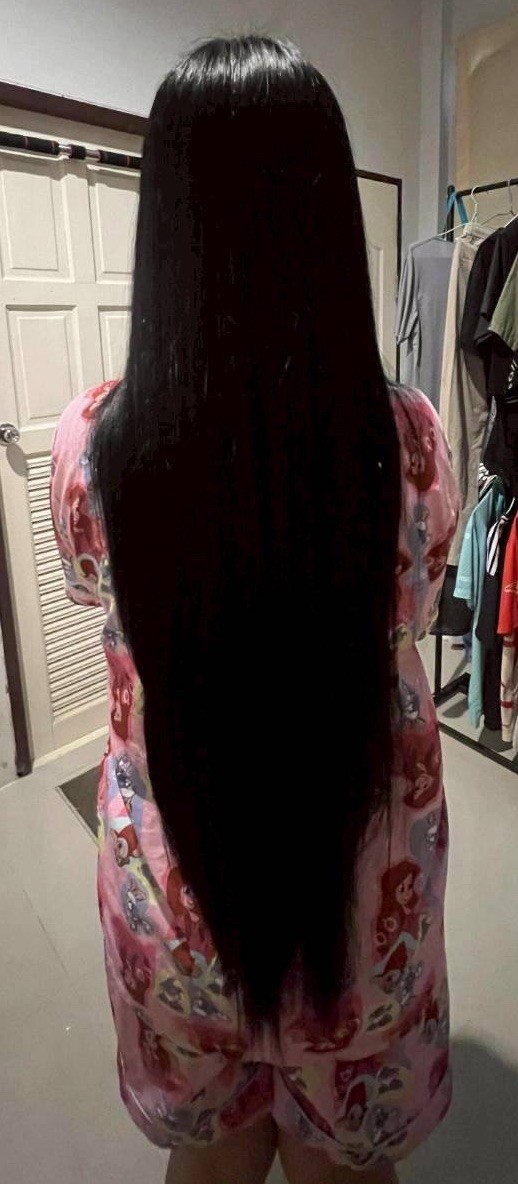 1586 Natural Human Hair Ponytail Straight Real Hair 24 Inch 130 g