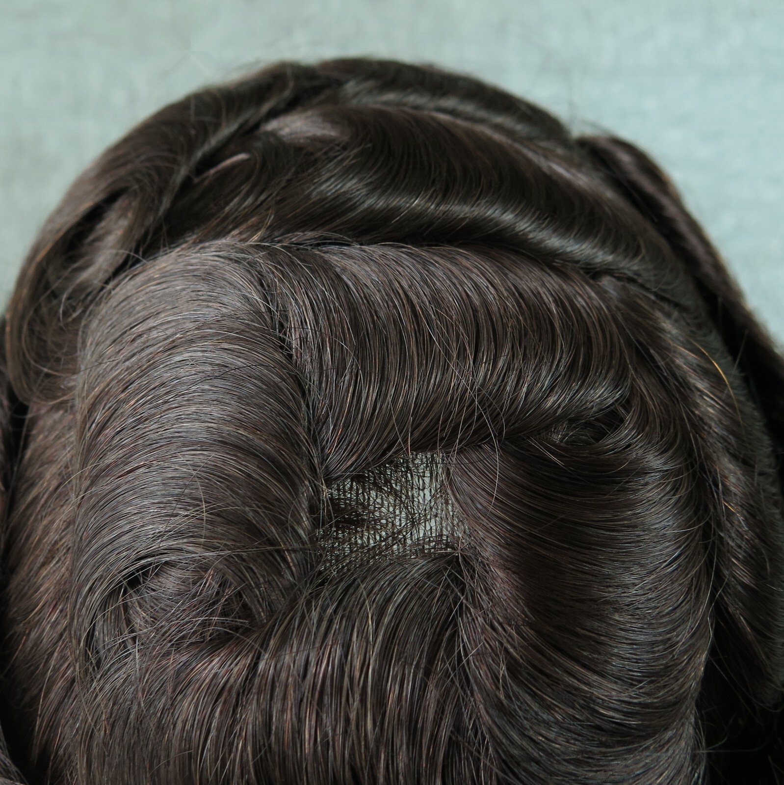 Toupee Mens Human Hair Thin Skin Replacement System Gent Hairpieces OS BIO #3