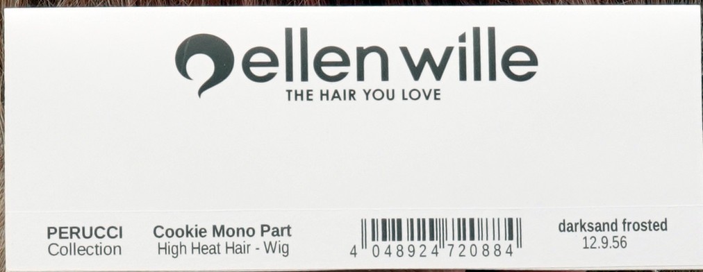 COOKIE Wig ELLEN WILLE Dark Sand Frosted, CLEARANCE HeatFriendly, Mono Part+Lace