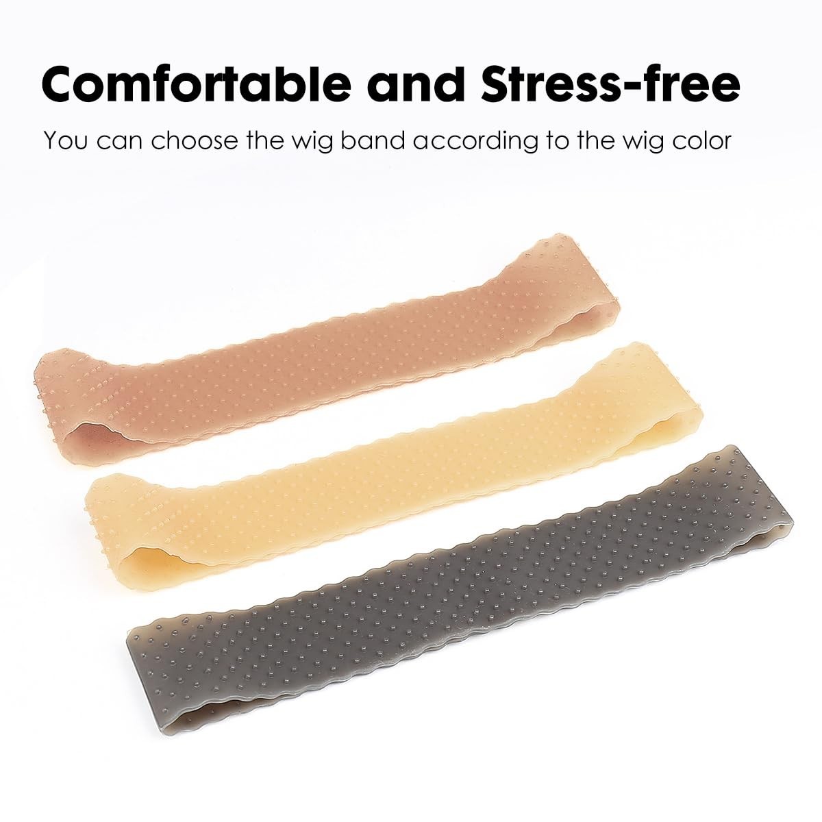 Adjustable Wig Grip Bands for Lace Front Wigs – Women’s Essential Set in Brown