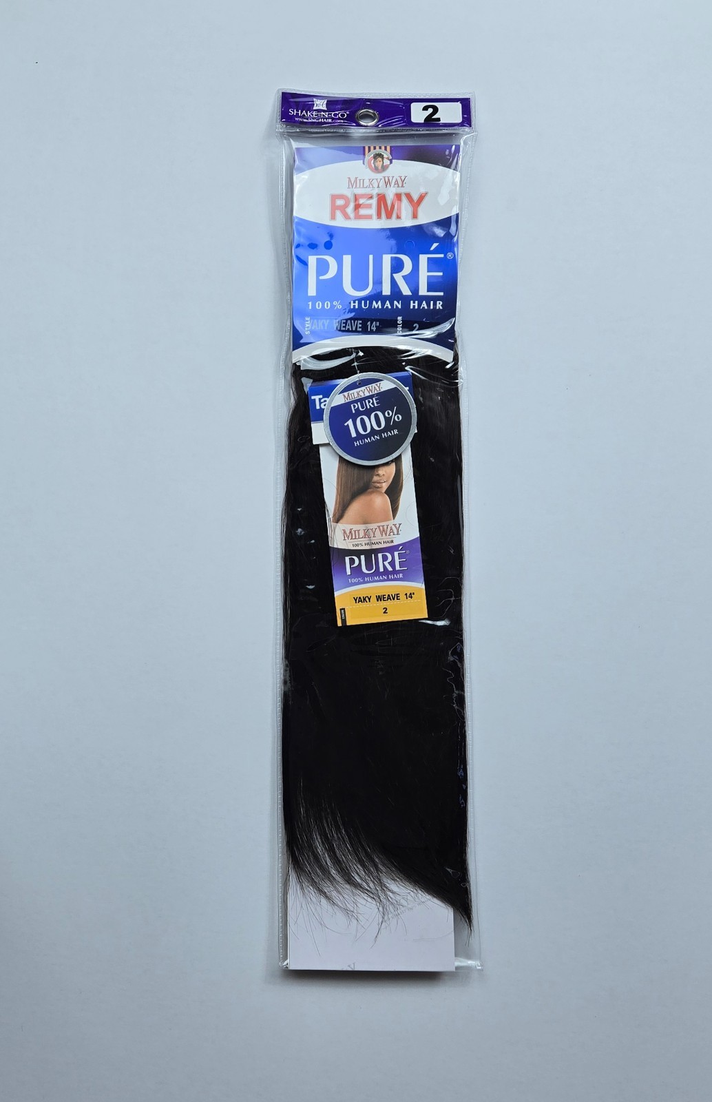 Milky Way Pure 100% Human Hair Yaky Weave 14″ #2