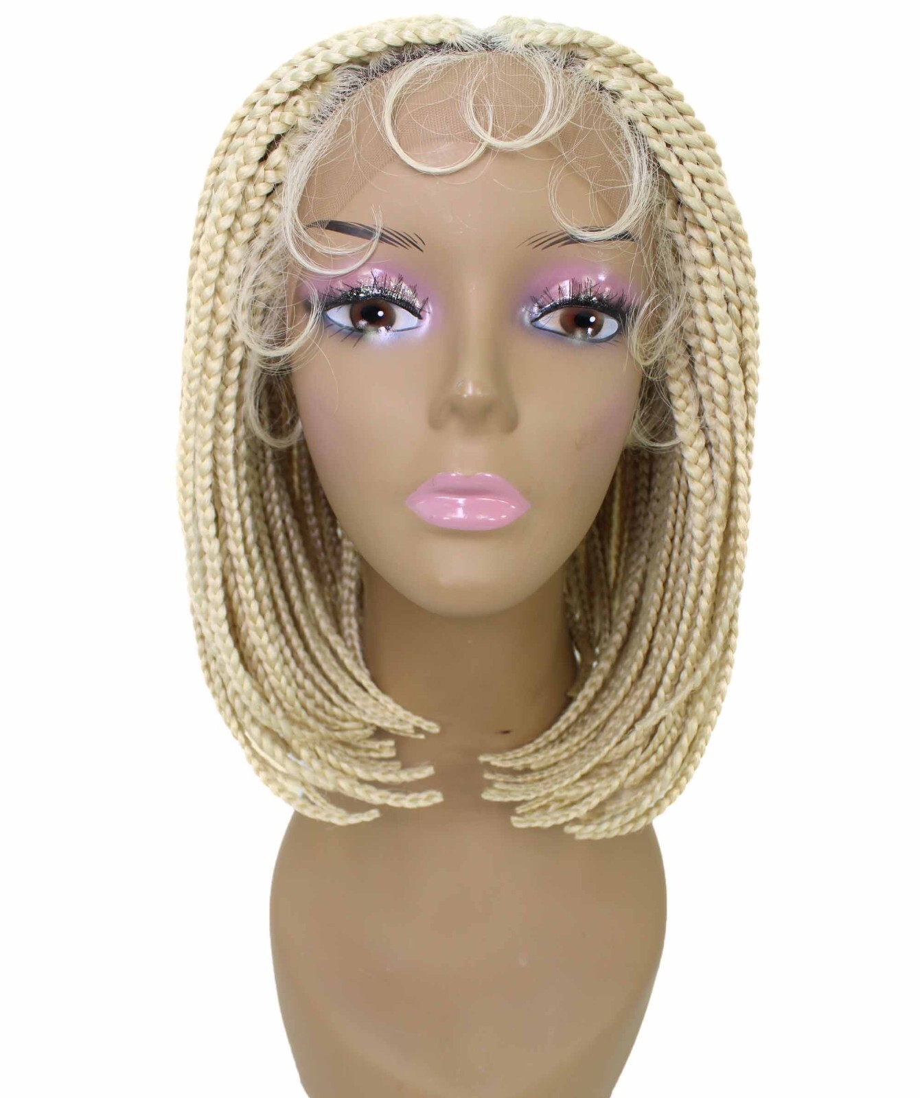 LUXLUXE Tiara Straight 12 in Long 4X4 Hand Tied Lace Braided Wig, BLB-0140