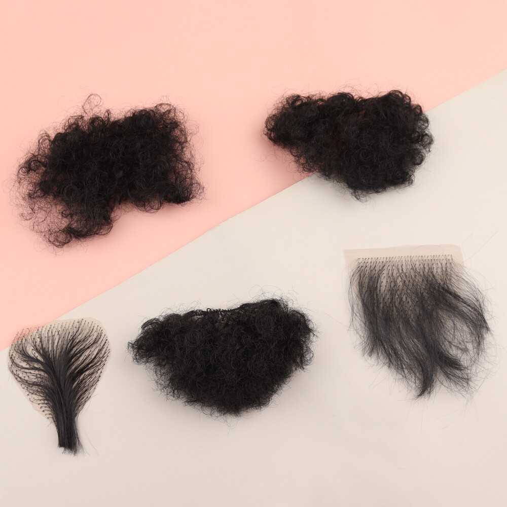 US Stock Fake Pubic Hair 5 Styles High Temperature Wire Private Use Silicone