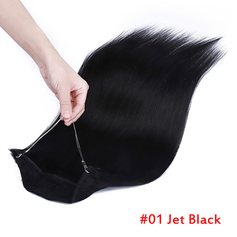 Wire-In 100% Human Hair Extensions Hidden Invisible Band THICK Highlight Weft US