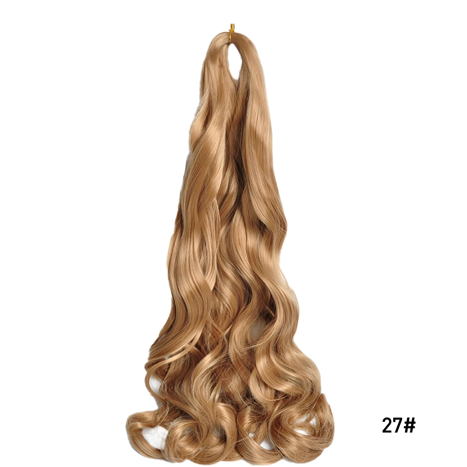 Pre Stretched 24Inch Synthetic Loose Wave French Curls Braiding Hair Extensions