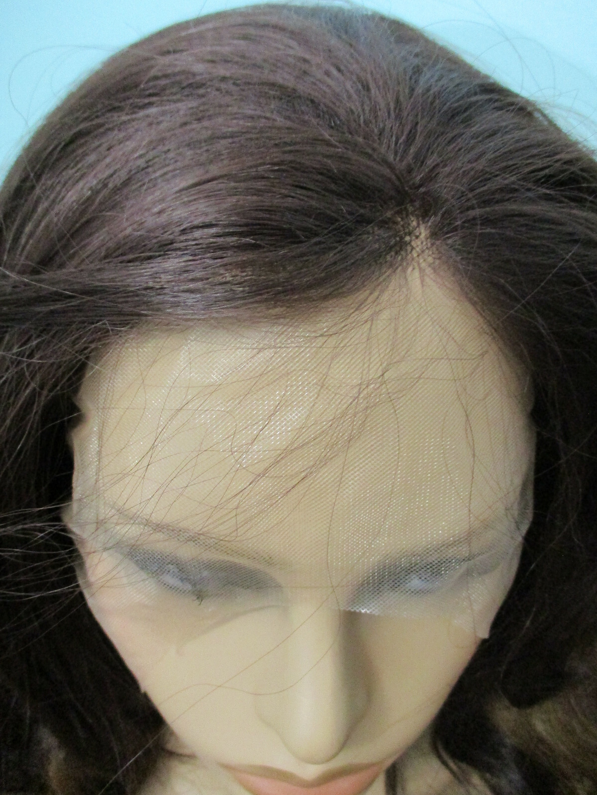 20″ curly blonde / brunette triple color lace front hand tied wig – Jasmine