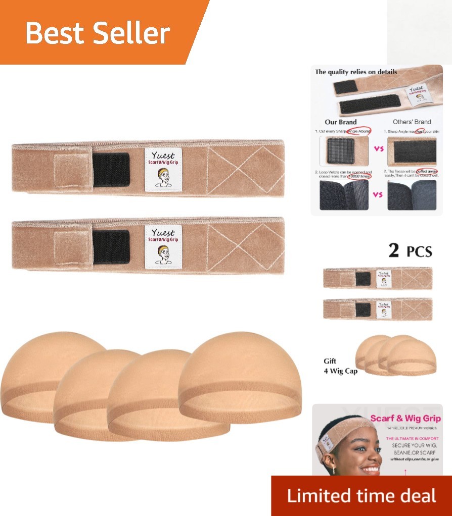 2 Pack Velvet Wig Grip Bands – Adjustable, No Slip Safety & Comfort Guaranteed