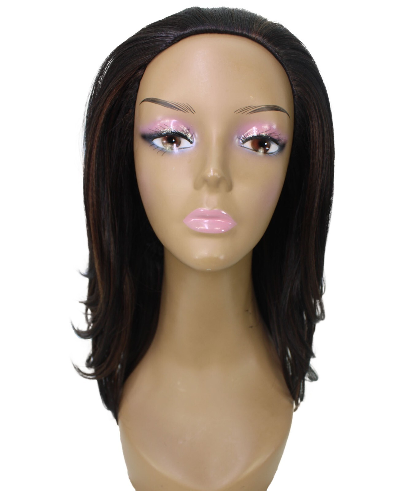 LUXLUXE Leal Curly Layer 18″ Half Wig Mix Human Hair and Synthetic Fiber BH-0008