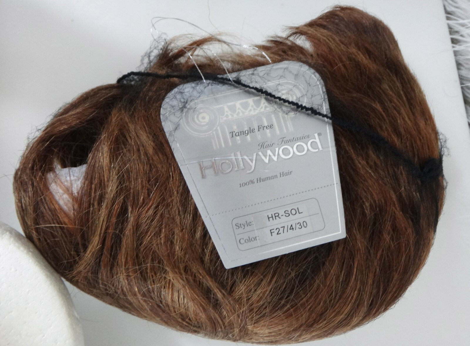 100% HUMAN Hair full wig medium Brown emo short asymmetrical wavy comb forward