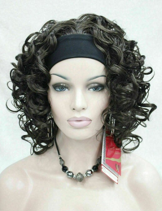 Women’s Wig Spiral Curls Fluffy Half Full Wig Headband Natural Hair Wigs