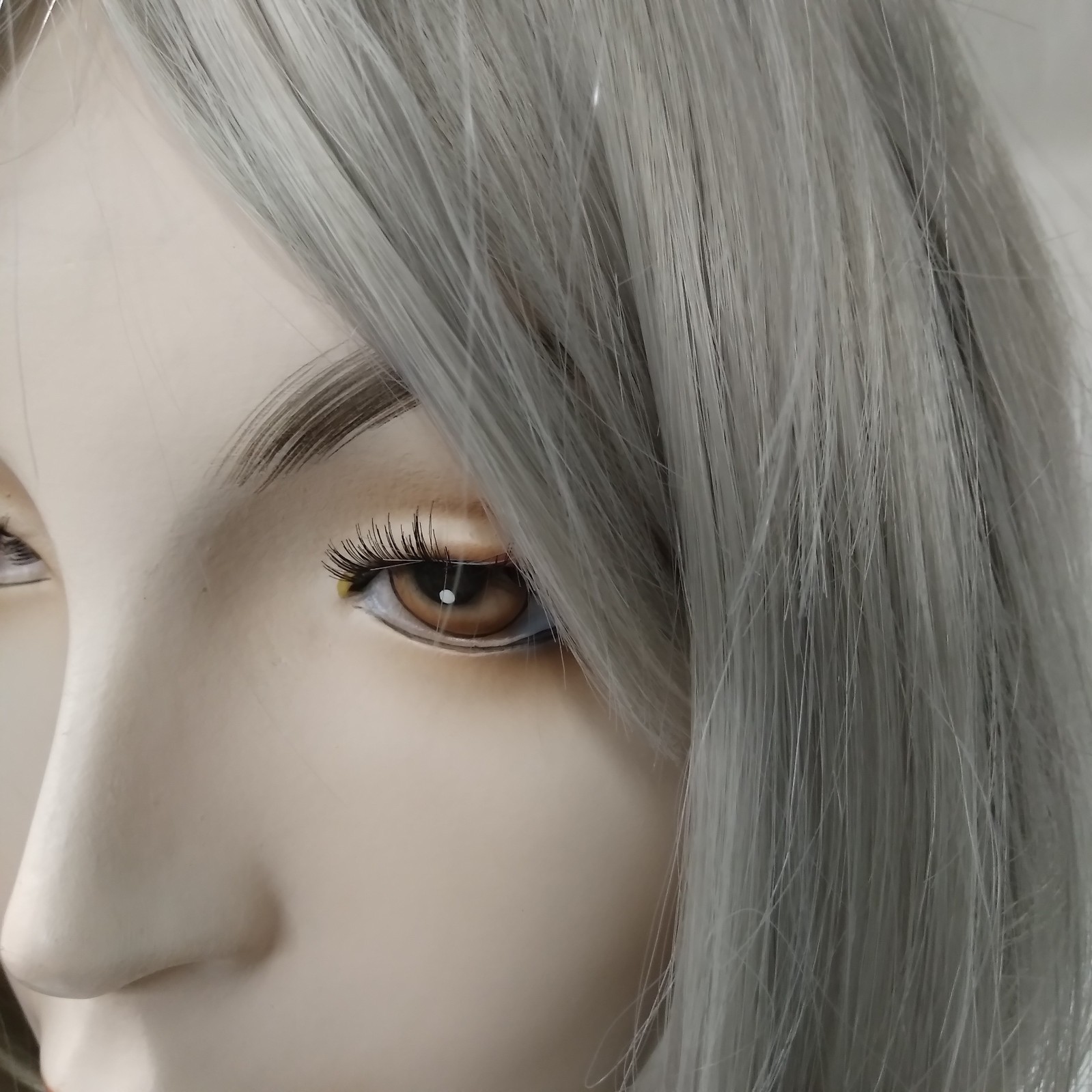 SW07 Gray Bob Wig Short 12″ women soft bangs easy to wear Colorful synthetic