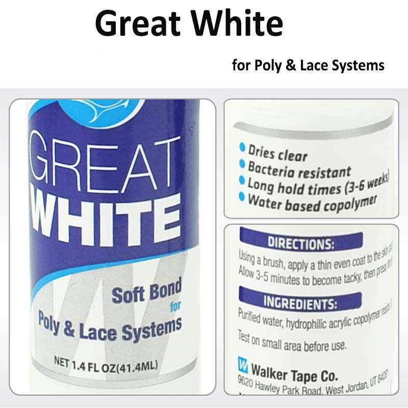 Walker Tape Great White 1.4oz Soft Bond Adhesive Mens Toupee Poly Lace Hair Wigs