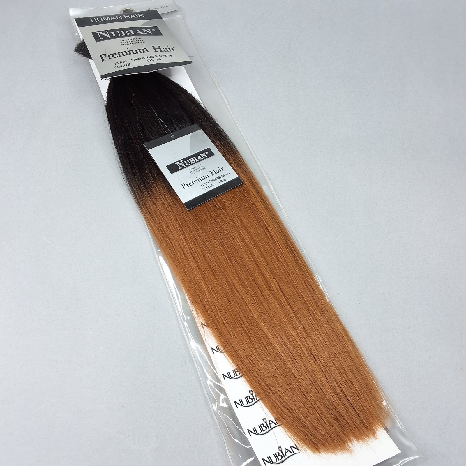 16” Yaki Bulk #T1B/30 Off Black & Honey Straight Micro Braiding Blend Hair