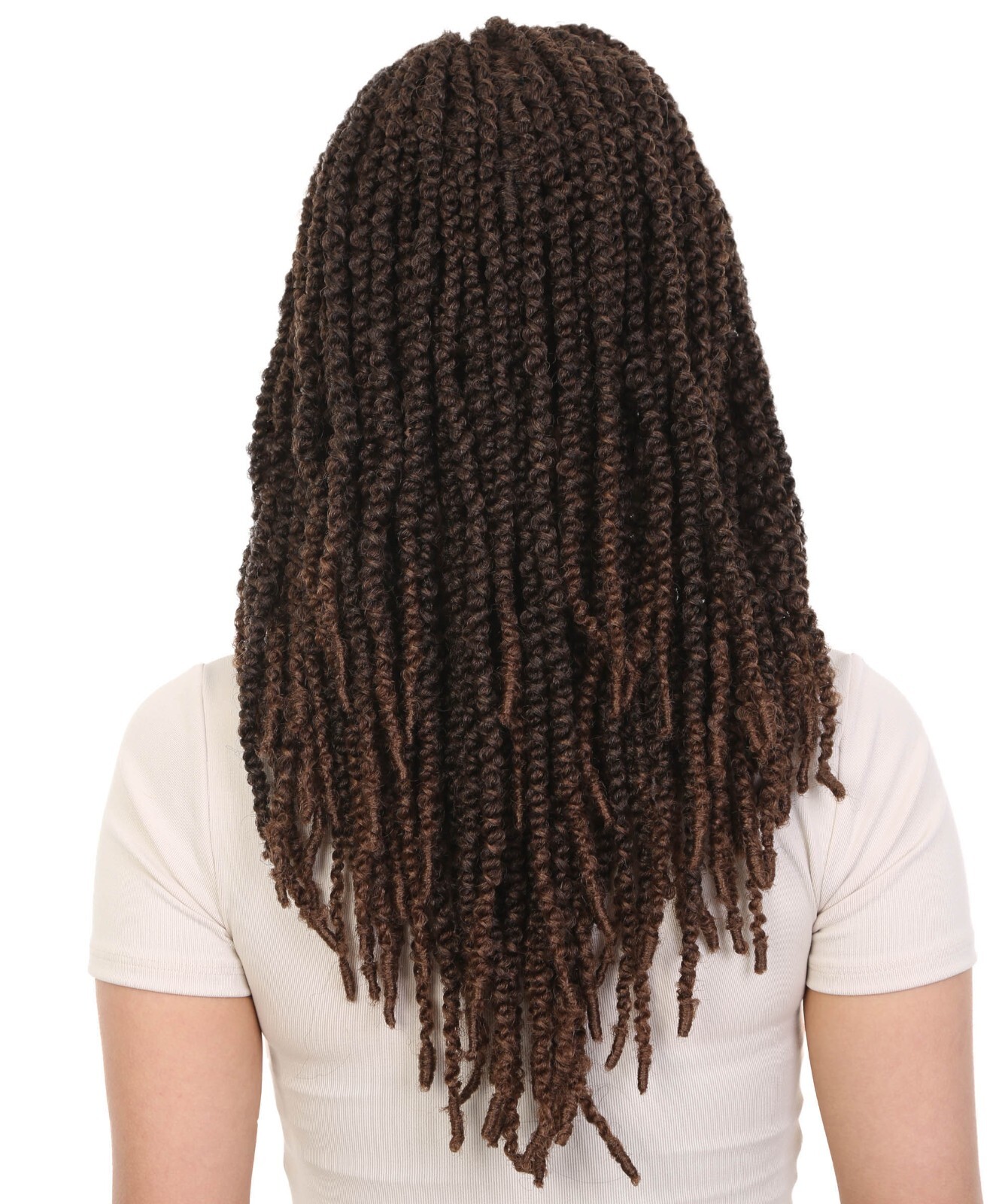 LUXLUXE Lika Curly Lika 24 in Long Lika 4X4 Hand Tied Lace Braid Braided Wig