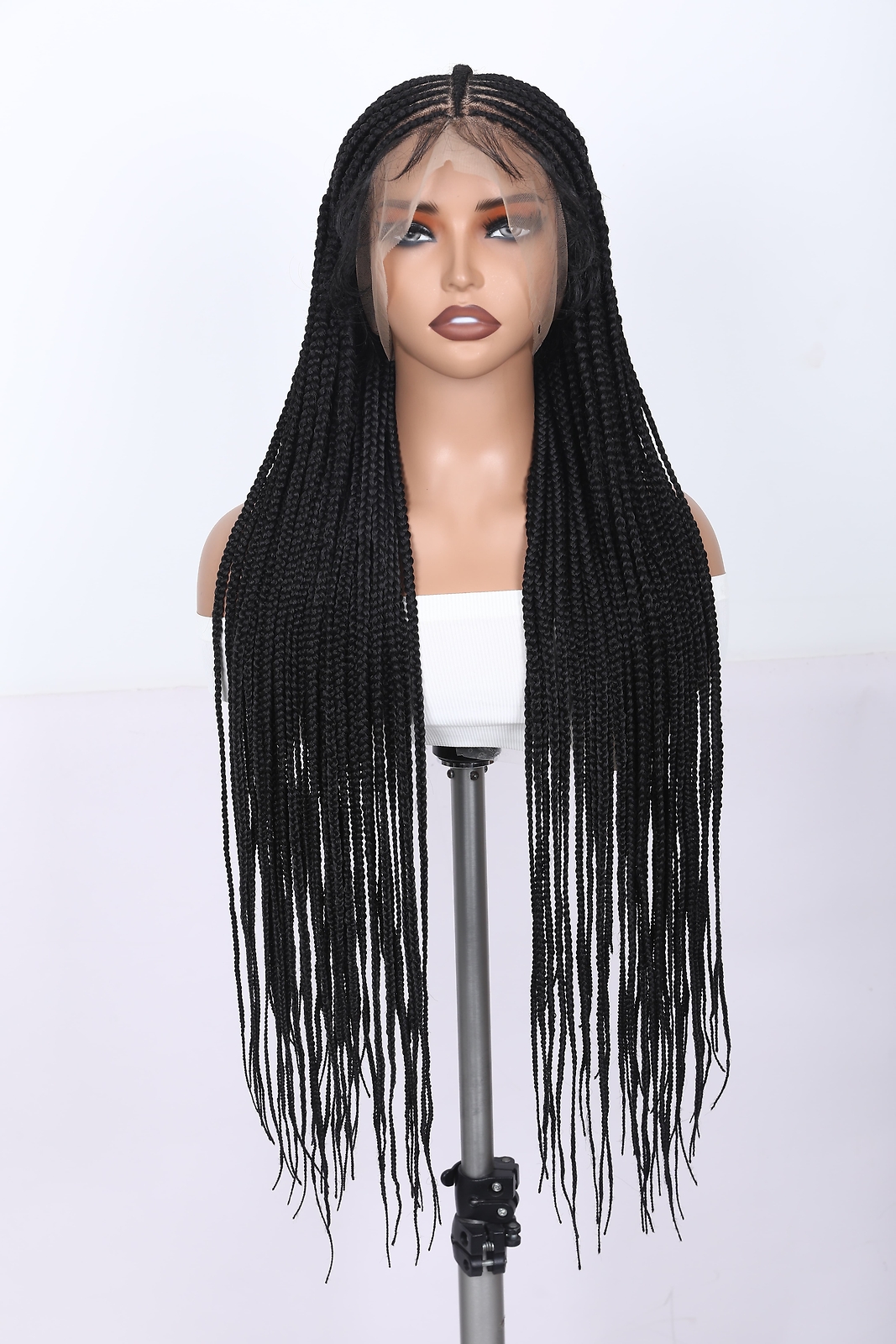 Braided Full Lace Wigs for Black Women Knotless Box Braid Wig with Baby Hair 32″