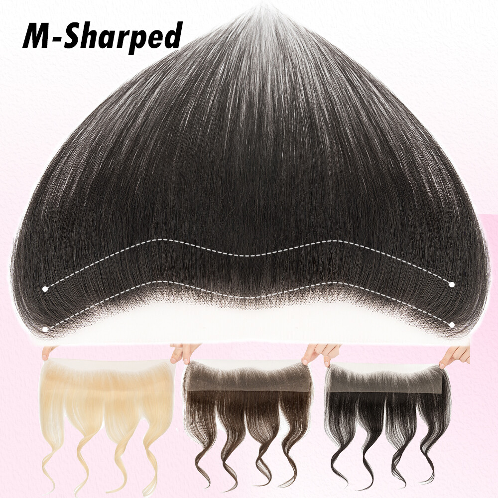 Forehead LACE Hairpiece Toupee Remy Human Hair Frontal Hairline Topper Men/Women