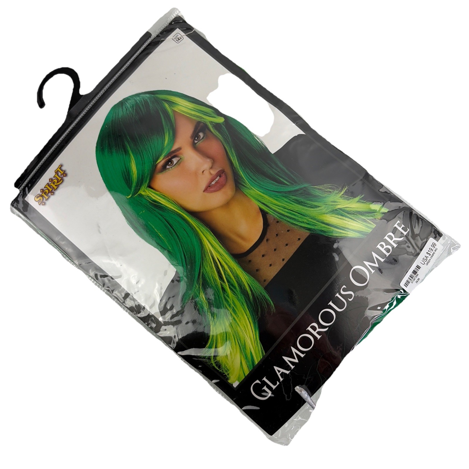 Spirit Glamorous Ombre Wig Green with Highlights