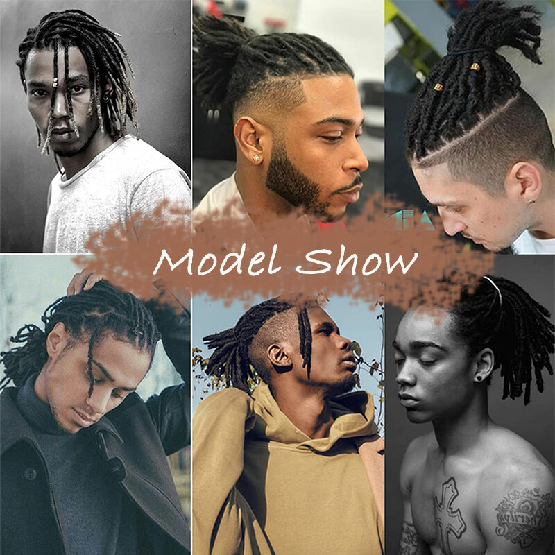 6″/12″ Dreadlocks Hippie Hair Extensions Handmade As Human Short Dreads Locs USA