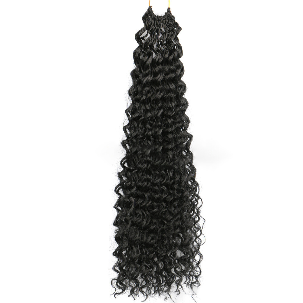 8″ 12″ Curly Water Wave Crochet Braids Pre-looped Twist Braiding Hair Extensions