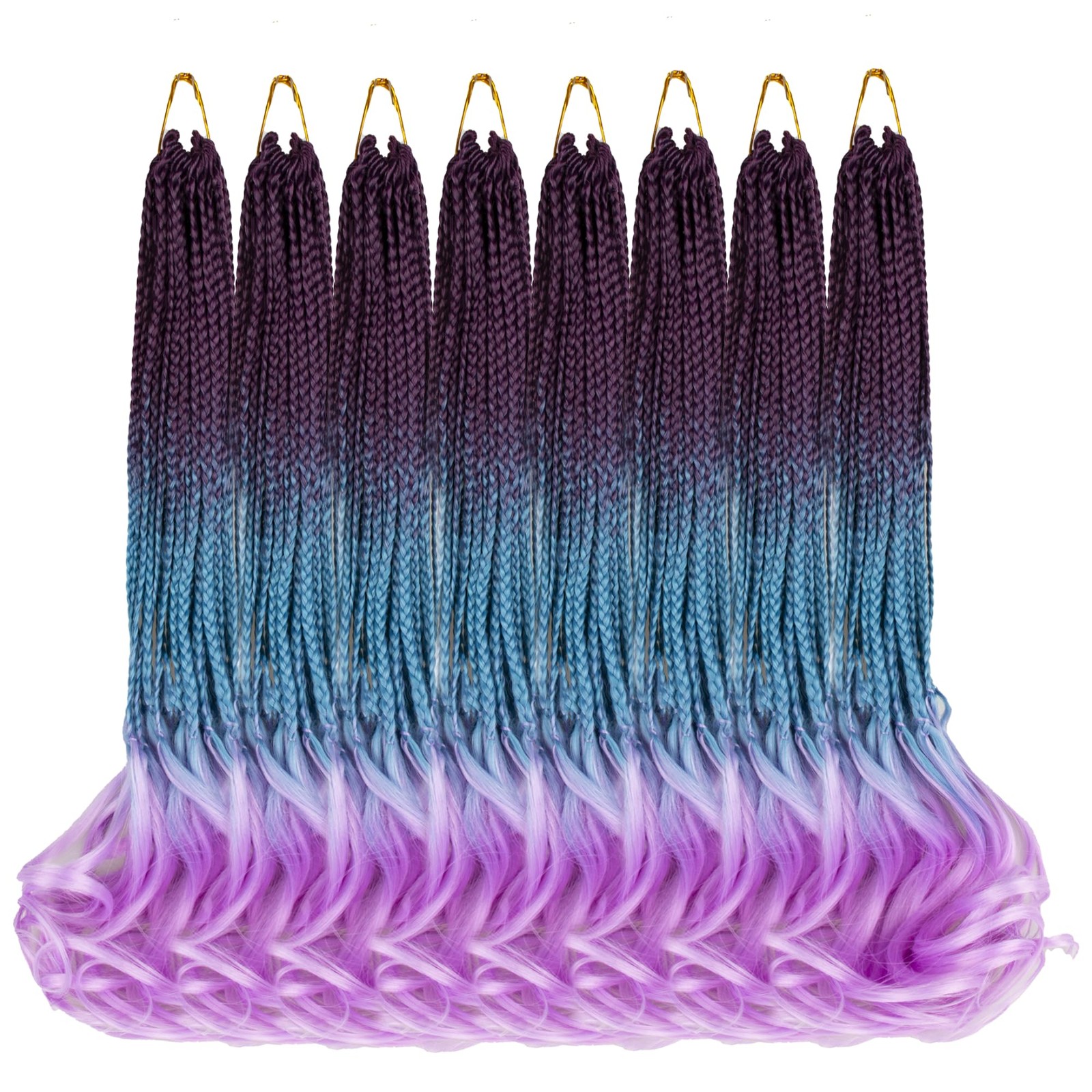 Hahoness French Curl Crochet Braids For Black Women-18 Inches 8 Packs Goddess