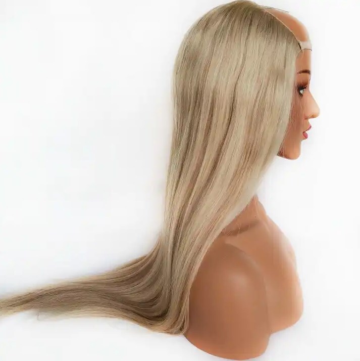 Super Double Drawn One Piece Full Head Remy Clip In 3/4 U Part Wig HairPiece