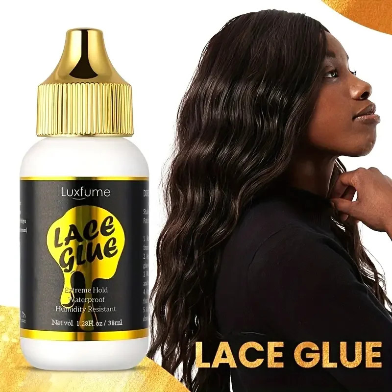 Waterproof Wig Lace Glue,Strong Hold Wig Glue Traceless,Sweat & Rain Resistant Q